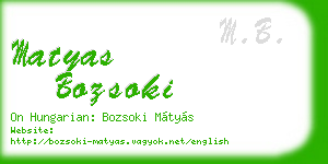 matyas bozsoki business card